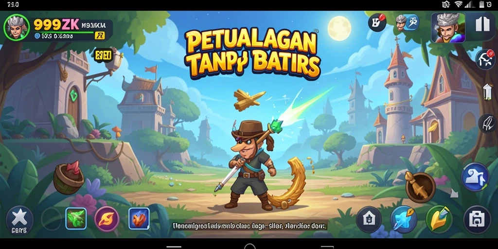 Screenshot gameplay 999ZK menampilkan aksi petualangan yang mendebarkan.