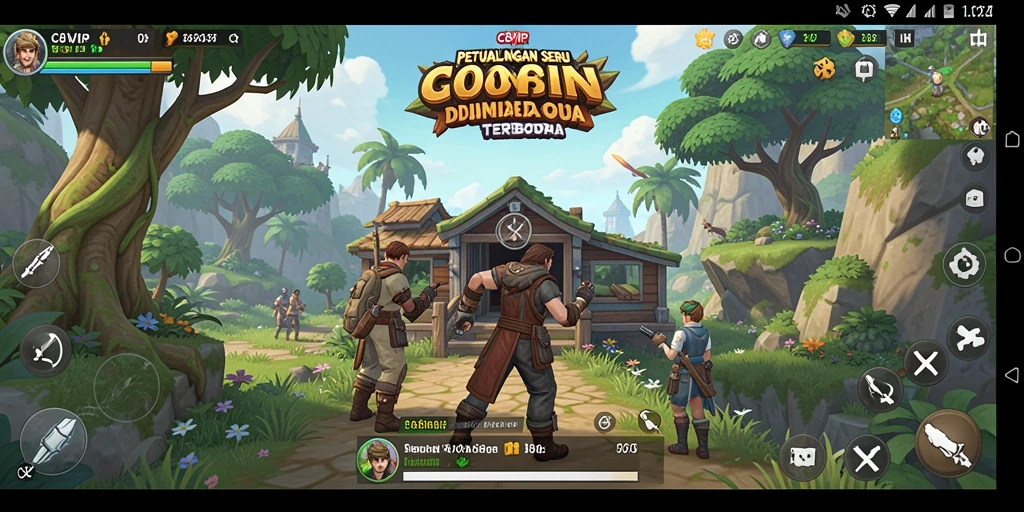 Screenshot menampilkan gameplay C8VIP dengan dunia terbuka yang menawan.