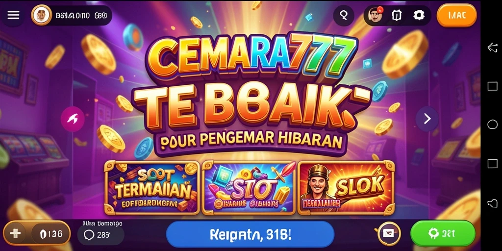 Screenshot gameplay Slot CEMARA777 yang menarik dan penuh warna.