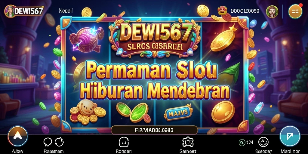 Tampilan gameplay menarik DEWI567 dengan gulungan yang berputar.