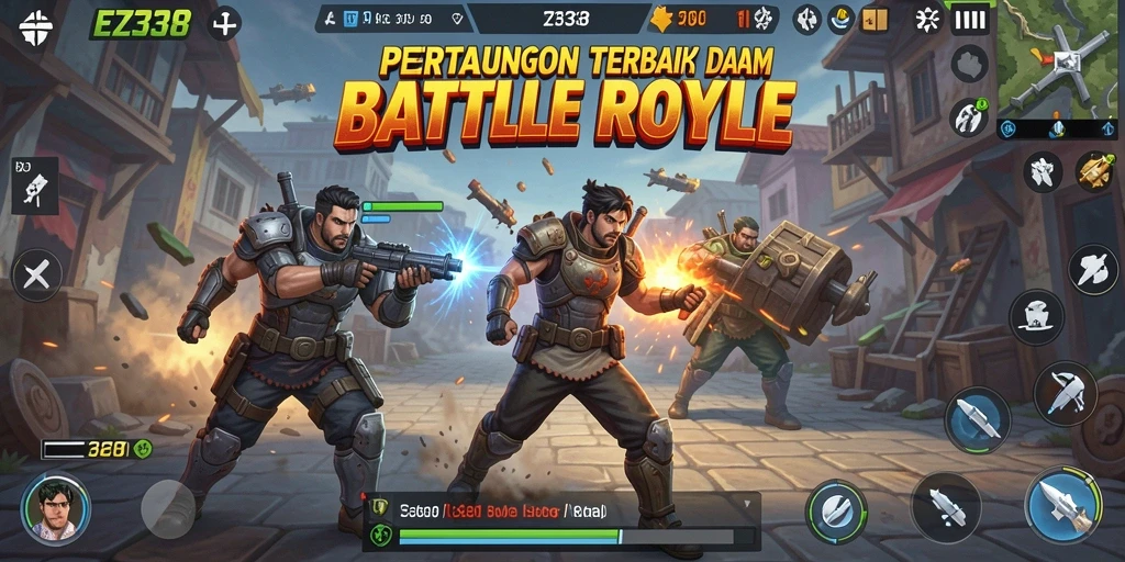 Tampilan gameplay seru dalam pertarungan Battle Royale