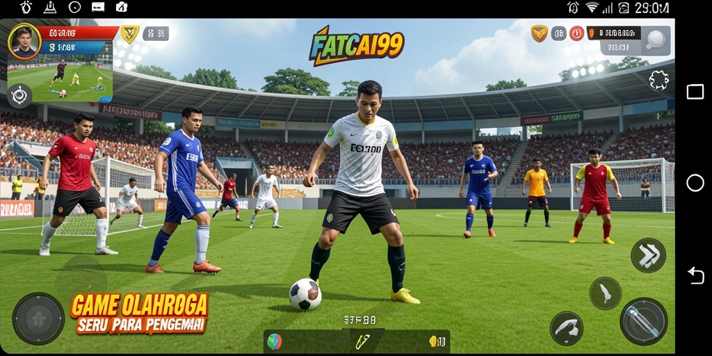Tampilan utama gameplay FATCAI99 dengan aksi olahraga intens.