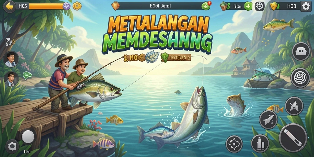 Tangkapan ikan besar dalam permainan H03 yang menyenangkan.