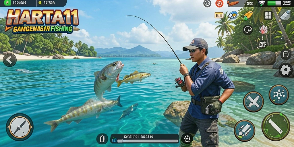 Tampilan menarik dengan gameplay memancing yang menyenangkan di HARTA11.