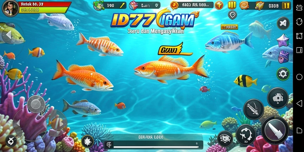 Tampilan gameplay seru dalam ID777 yang penuh aksi tembak ikan.