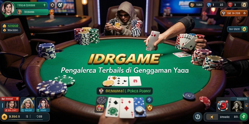 Tampilan gameplay menarik dari permainan poker IDRGAME.