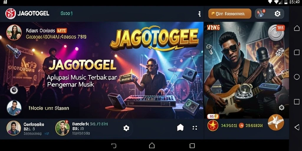 Tampilan antarmuka JAGOTOGEL yang menarik dengan pilihan lagu yang bervariasi.