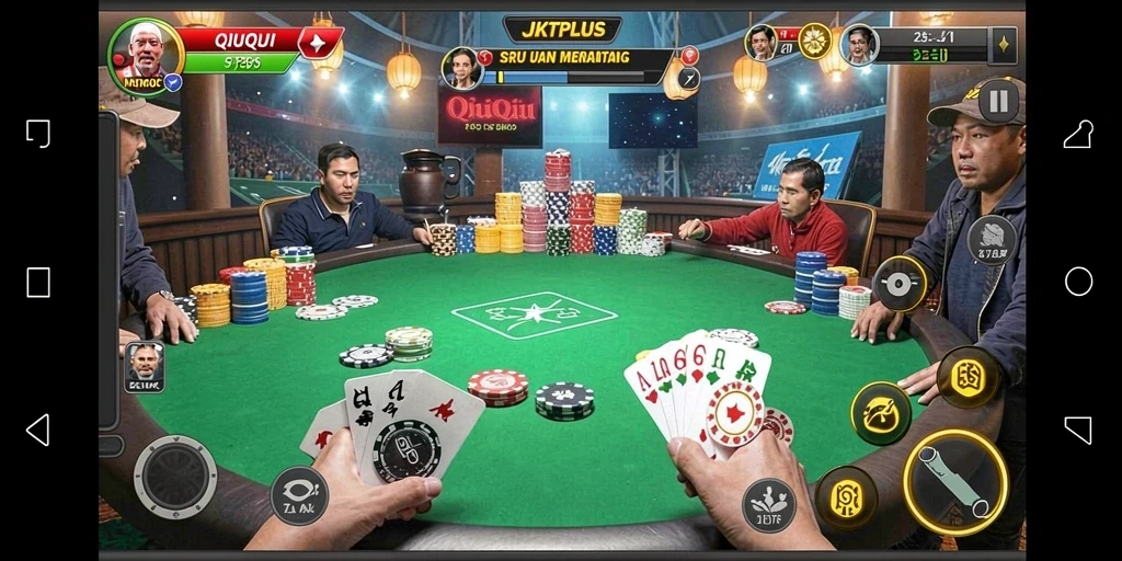 Tampilan gameplay QiuQiu yang menarik di JKTPLUS.