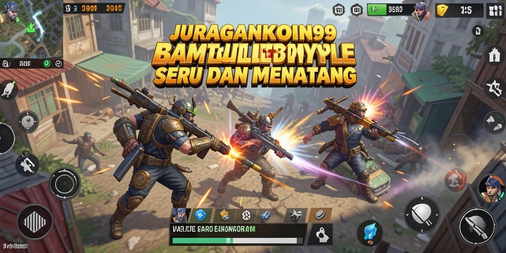 Tangkapan layar menunjukkan aksi seru gameplay Battle Royale JURAGANKOIN99.