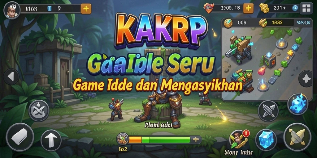 Tampilan gameplay KAKRP yang menarik dan penuh warna dalam mode Idle.