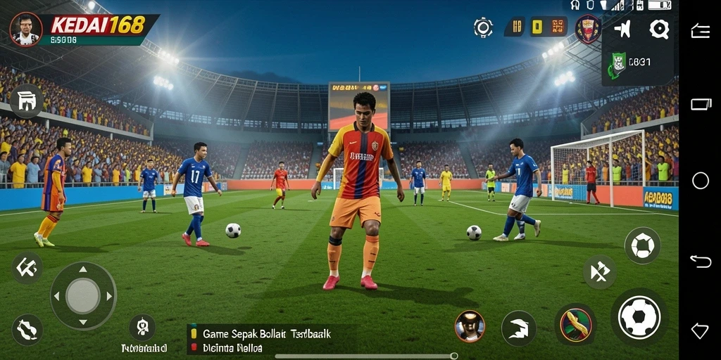 Screenshot gameplay KEDAI168 dengan aksi seru di lapangan.