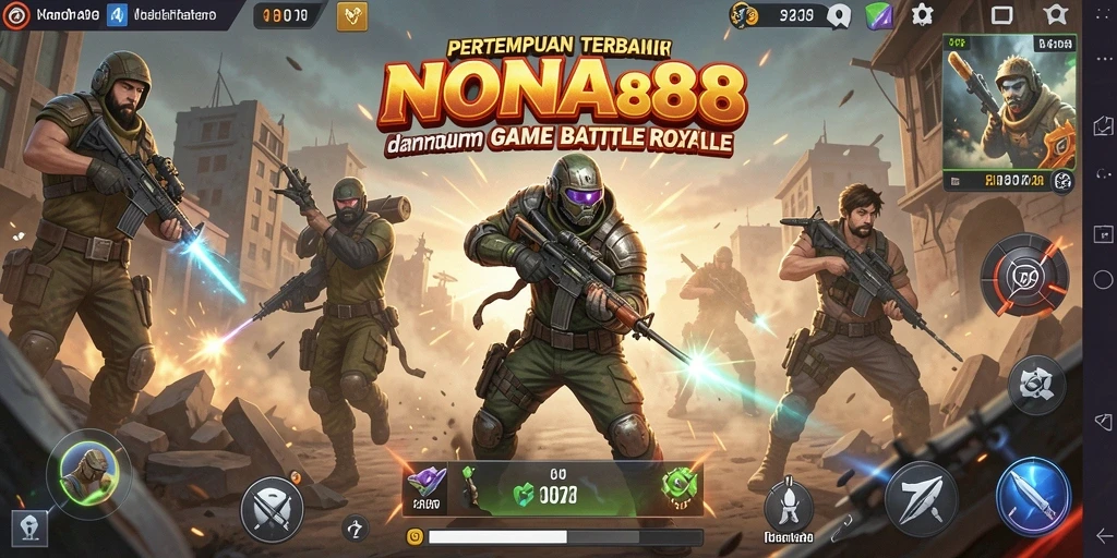 Gameplay NONA88 yang mendebarkan dalam pertarungan Battle Royale.