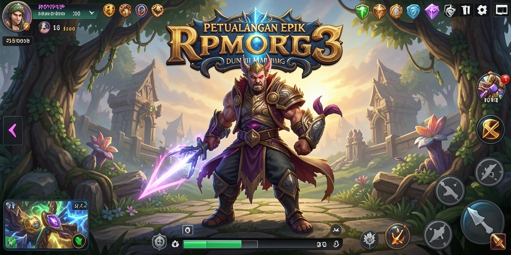 Tampilan gameplay RPVIP3 yang dinamis dan imersif dalam dunia MMORPG.