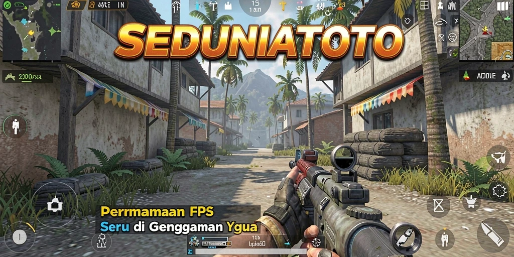Screenshot gameplay menunjukkan aksi seru dalam pertempuran FPS.