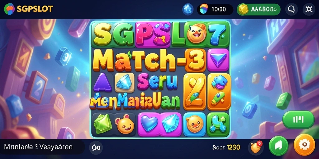 Tangkapan layar <strong>SGPSLOT</strong> menampilkan aksi seru dalam gameplay Match-3.