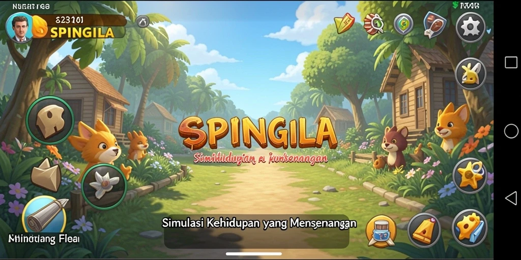 Gameplay menarik dari SPINGILA yang menampilkan dunia yang menakjubkan.