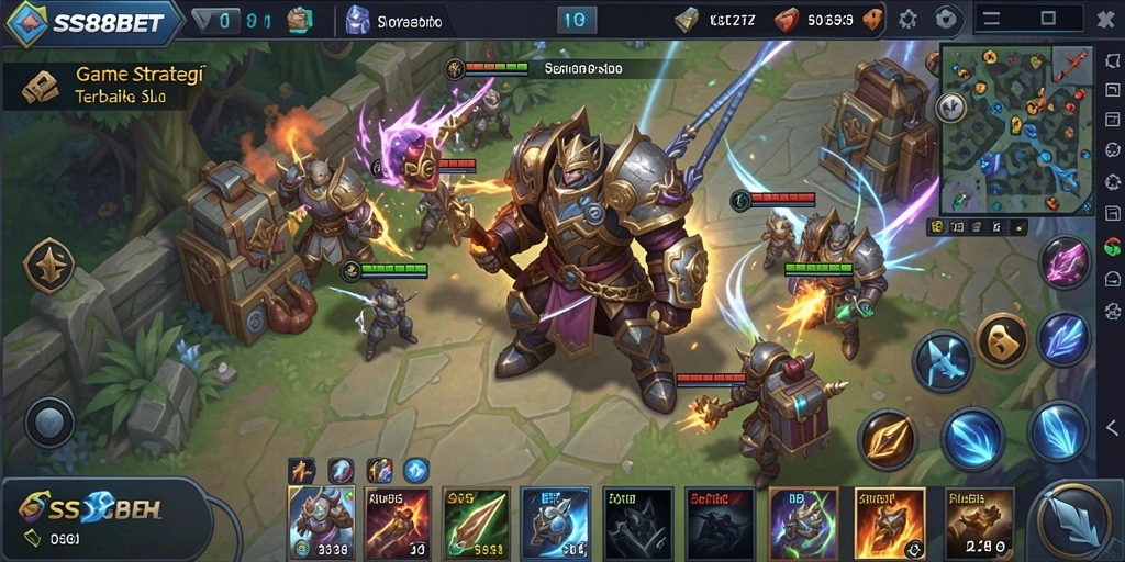Screenshot gameplay SS88BET menunjukkan aksi seru dalam pertempuran strategi.
